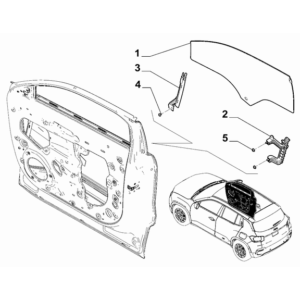 Jeep Avenger 2023-Present Side Front Doors Glass Run