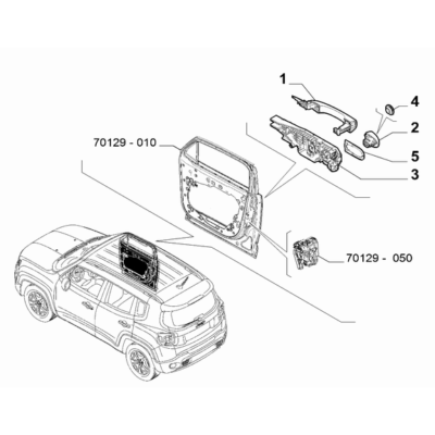 Jeep Renegade 2015-Present Side Front Doors Handle