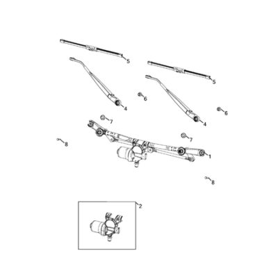 Jeep Wrangler 2018-Present Wiper And Washer System Electric Motor