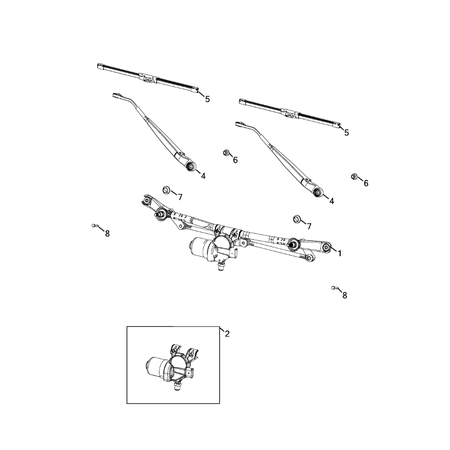 Jeep Wrangler 2018-Present Wiper And Washer System Nut