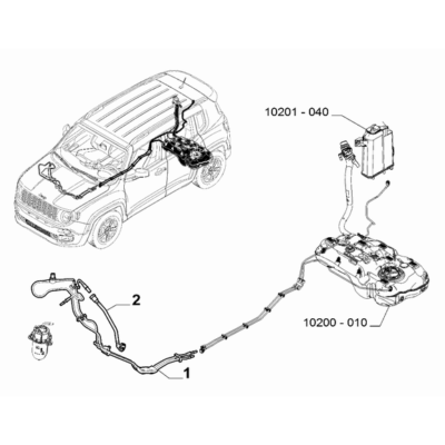 Jeep Renegade 2015-Present Fuel Tank Pipeline Hose