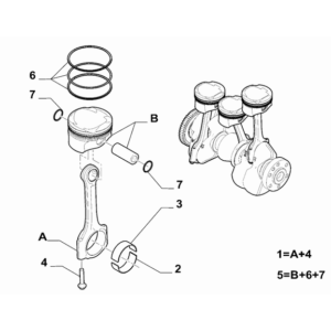 Jeep Renegade 2015-Present Connecting Rods And Pistons Piston Pin