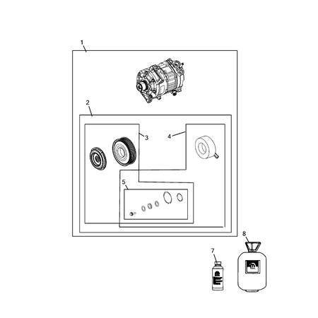Jeep Grand Cherokee 2021-Present Air Conditioner Compressor And Mounting Lubricant