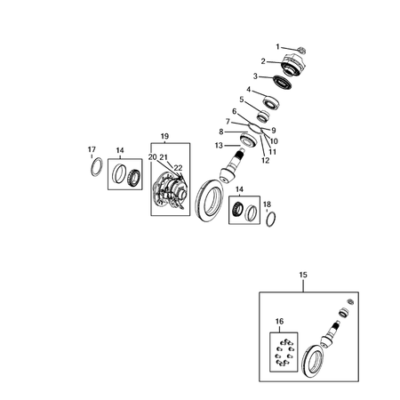 Jeep Wrangler 2018-Present Rear Axle: Housing, Differential And Vent Actuator