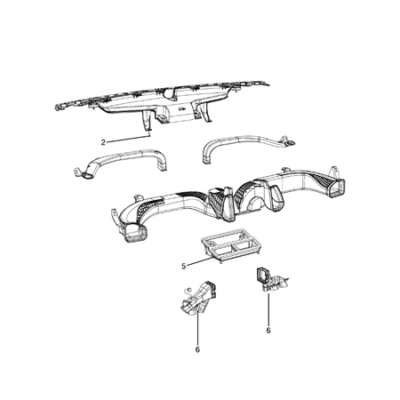 Jeep Cherokee 2014-2018 Air Ducts Air Ducting