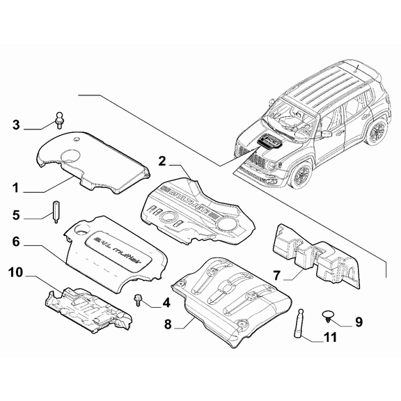 Jeep Renegade 2015-Present Frame Guards Spacer