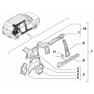 Jeep Wrangler 2018-Present Floor Pans Side Member