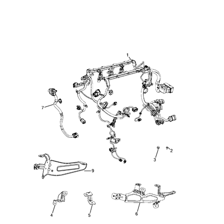 Jeep Compass 2017-Present Wiring, Powertrain Bracket