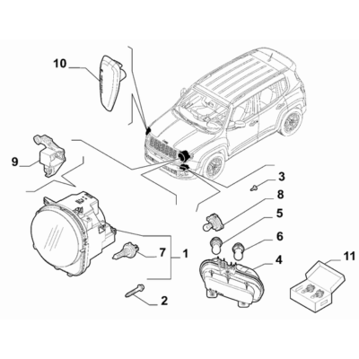 Jeep Renegade 2015-Present Outer Lighting Bulb