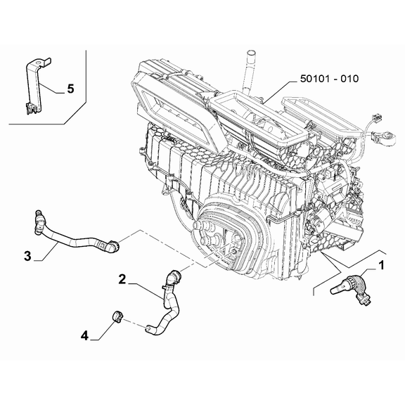 Jeep Renegade 2015-Present Ventilation And Heating Hose