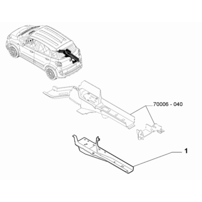 Jeep Renegade 2015-Present Floor Pannel Side Member