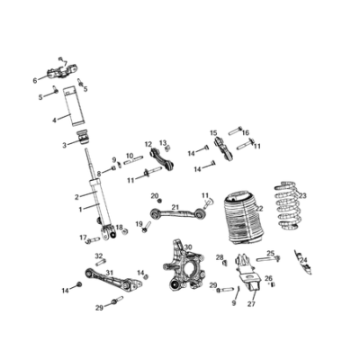 Jeep Grand Cherokee 2021-Present Air Suspension Shock Absorber