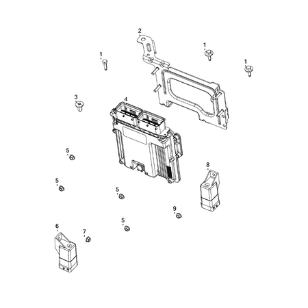 Jeep Wrangler 2018-Present Keys, Modules And Engine Controllers Screw And Washerassy