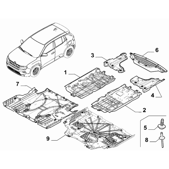 Jeep Avenger 2023-Present Guards Screw