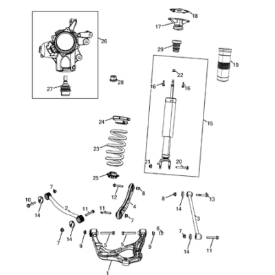 Jeep Grand Cherokee 2011-2020 Rear Suspension And Cradle Shield