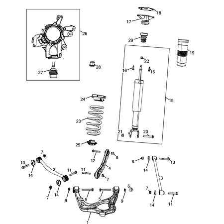 Jeep Grand Cherokee 2011-2020 Rear Suspension And Cradle Screw