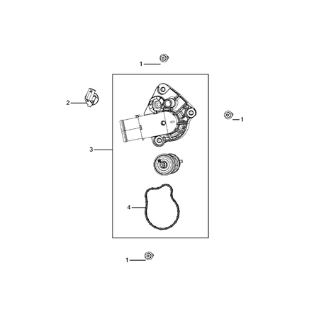 Jeep Grand Cherokee 2021-Present Water Pump And Related Parts Screw And Washerassy