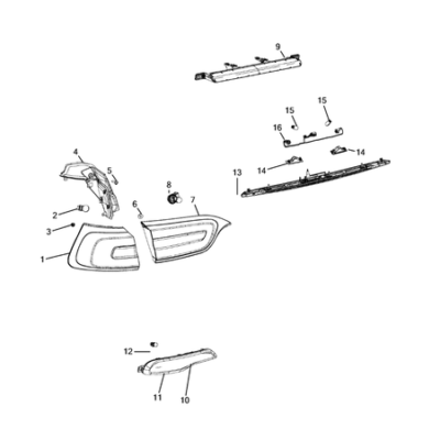 Jeep Cherokee 2014-2018 Lamps-Interior And Exterior Bulb