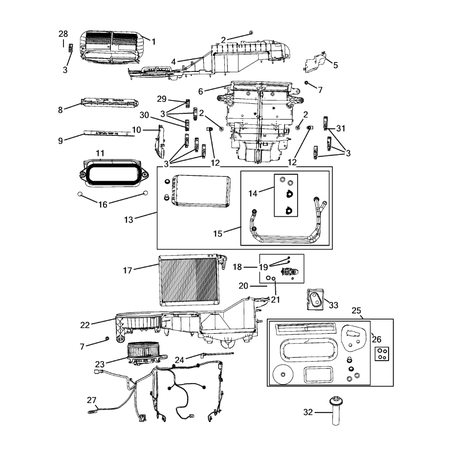 Jeep Grand Cherokee 2021-Present Air Conditioner And Heater Units Electric Motor