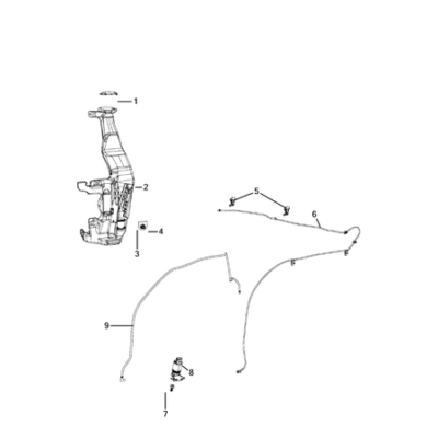 Jeep Grand Cherokee 2011-2020 Wiper And Washer System Pipe