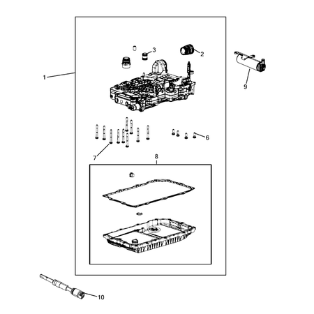 Jeep Grand Cherokee 2021-Present Valve Body, Accumulator, Solenoid And Parking Sprag Screw