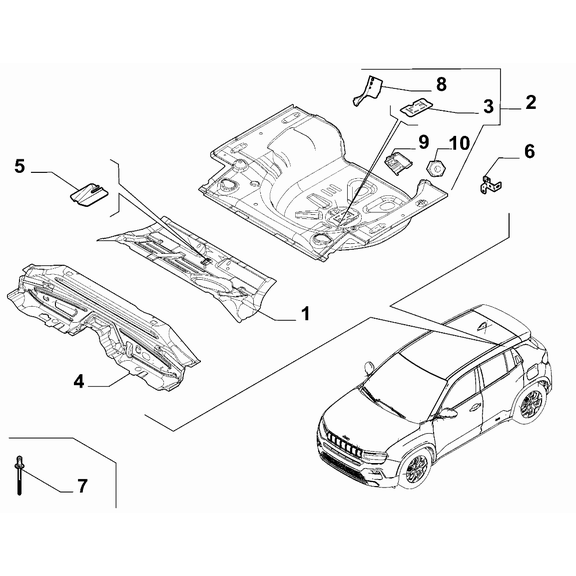 Jeep Avenger 2023-Present Floor Pannel Nut