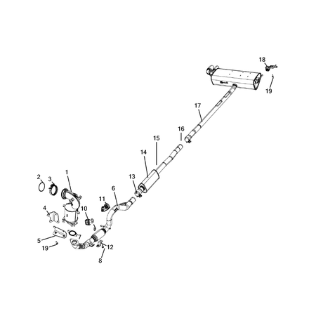 Jeep Compass 2017-Present Exhaust System Screw