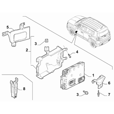 Jeep Renegade 2015-Present Interconnection And Remote Control Switch Screw