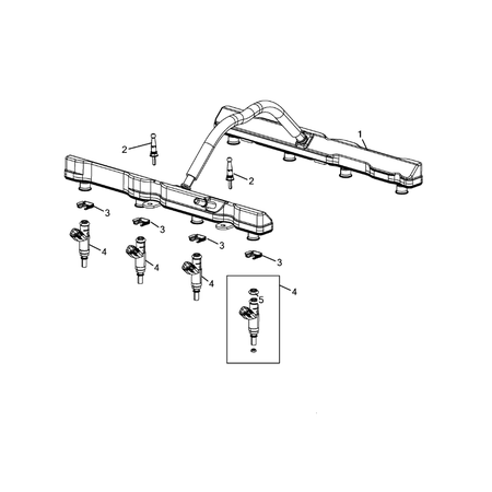 Jeep Grand Cherokee 2021-Present Fuel Rail And Injectors Stud