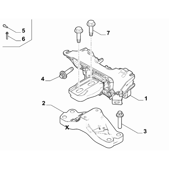 Jeep Avenger 2023-Present Power Plant Suspensions Screw