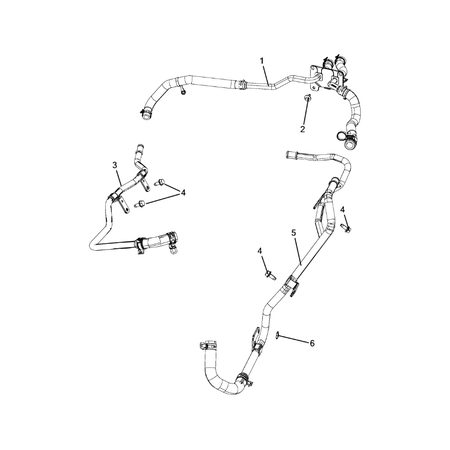 Jeep Grand Cherokee 2011-2020 Air Conditioner And Heater Plumbing Hose