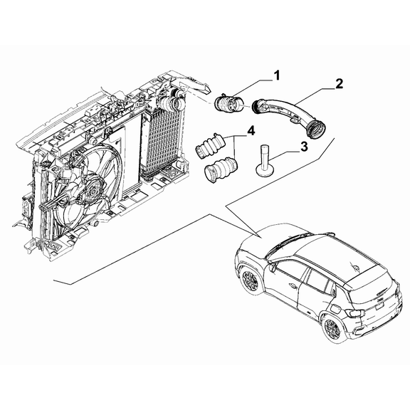 Jeep Avenger 2023-Present Heat Exchanger Pipeline Screw