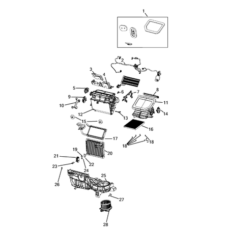 Jeep Wrangler 2018-Present Air Conditioner And Heater Units Case