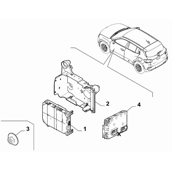 Jeep Avenger 2023-Present Interconnection And Remote Control Switch Nut