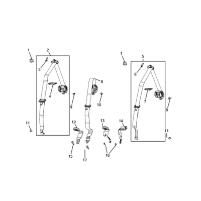 Jeep Wrangler 2018-Present Seat Belts Safety Belt