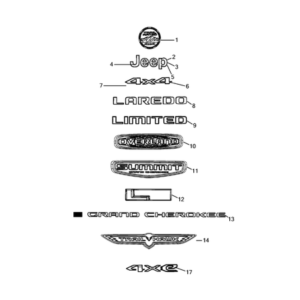 Jeep Grand Cherokee 2021-Present Nameplates Make Medallion