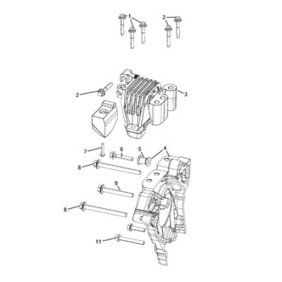 Jeep Compass 2017-Present Engine Mounting Screw