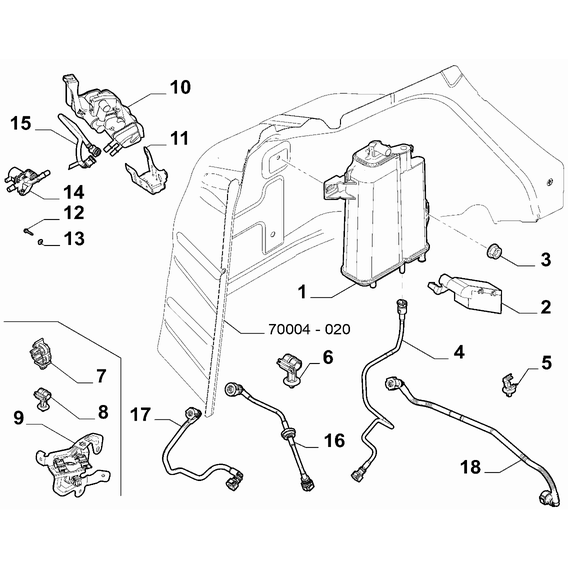 Jeep Renegade 2015-Present Fuel Tank Pipeline Hose