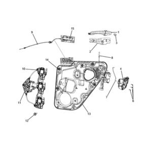 Jeep Grand Cherokee 2011-2020 Rear Door Handle