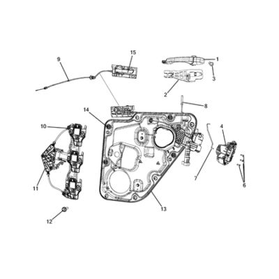 Jeep Grand Cherokee 2011-2020 Rear Door Handle