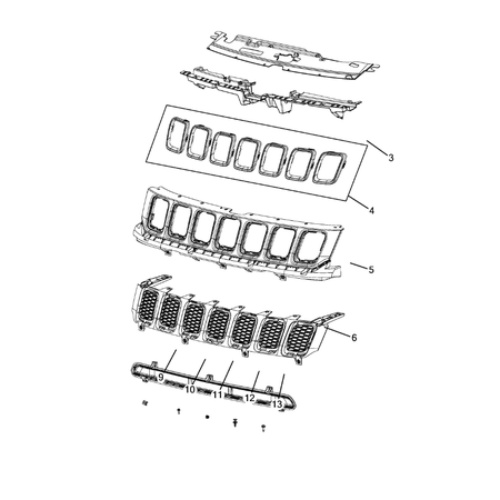 Jeep Compass 2017-Present Grilles Grill