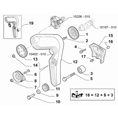 Jeep Renegade 2015-Present Camshaft Drive Driving Gear