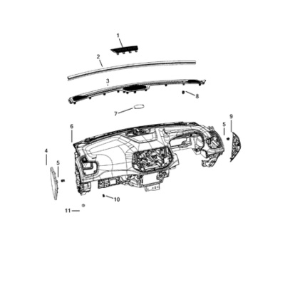 Jeep Compass 2017-Present Instrument Panel Plane Washer