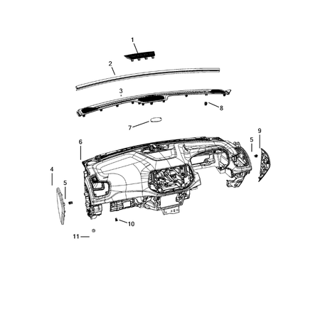 Jeep Compass 2017-Present Instrument Panel Clip