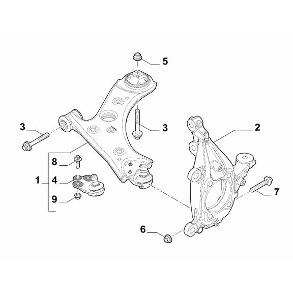 Jeep Renegade 2015-Present Front Suspension Swinging Arm