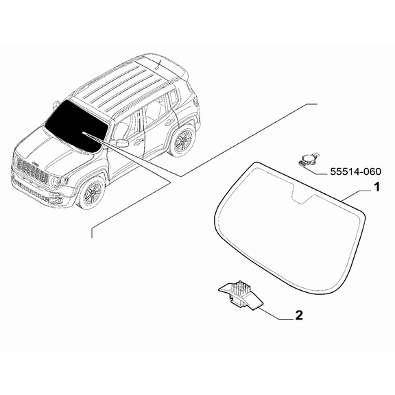 Jeep Renegade 2015-Present Windshield Pad