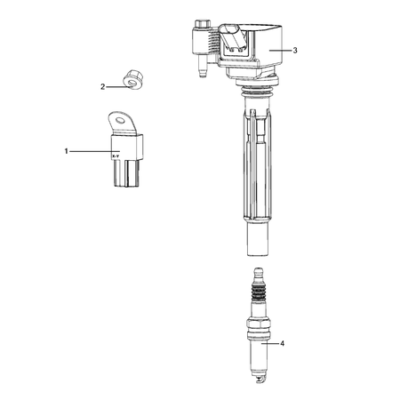 Jeep Grand Cherokee 2021-Present Ignition, Spark Plugs, Cables, Coils, And Glow Plugs Coil