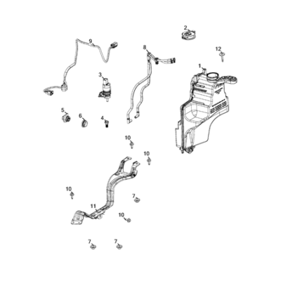 Jeep Wrangler 2018-Present Wiper And Washer System Bracket