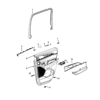 Jeep Grand Cherokee 2021-Present Door Trim Panels – Front And Rear Panel