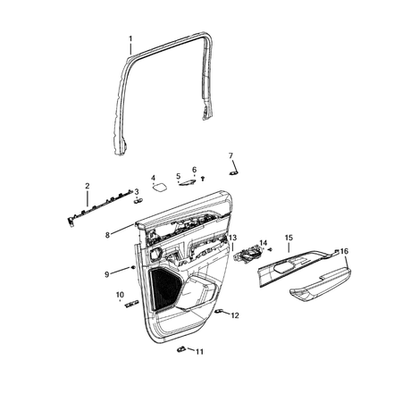 Jeep Grand Cherokee 2021-Present Door Trim Panels – Front And Rear Mat